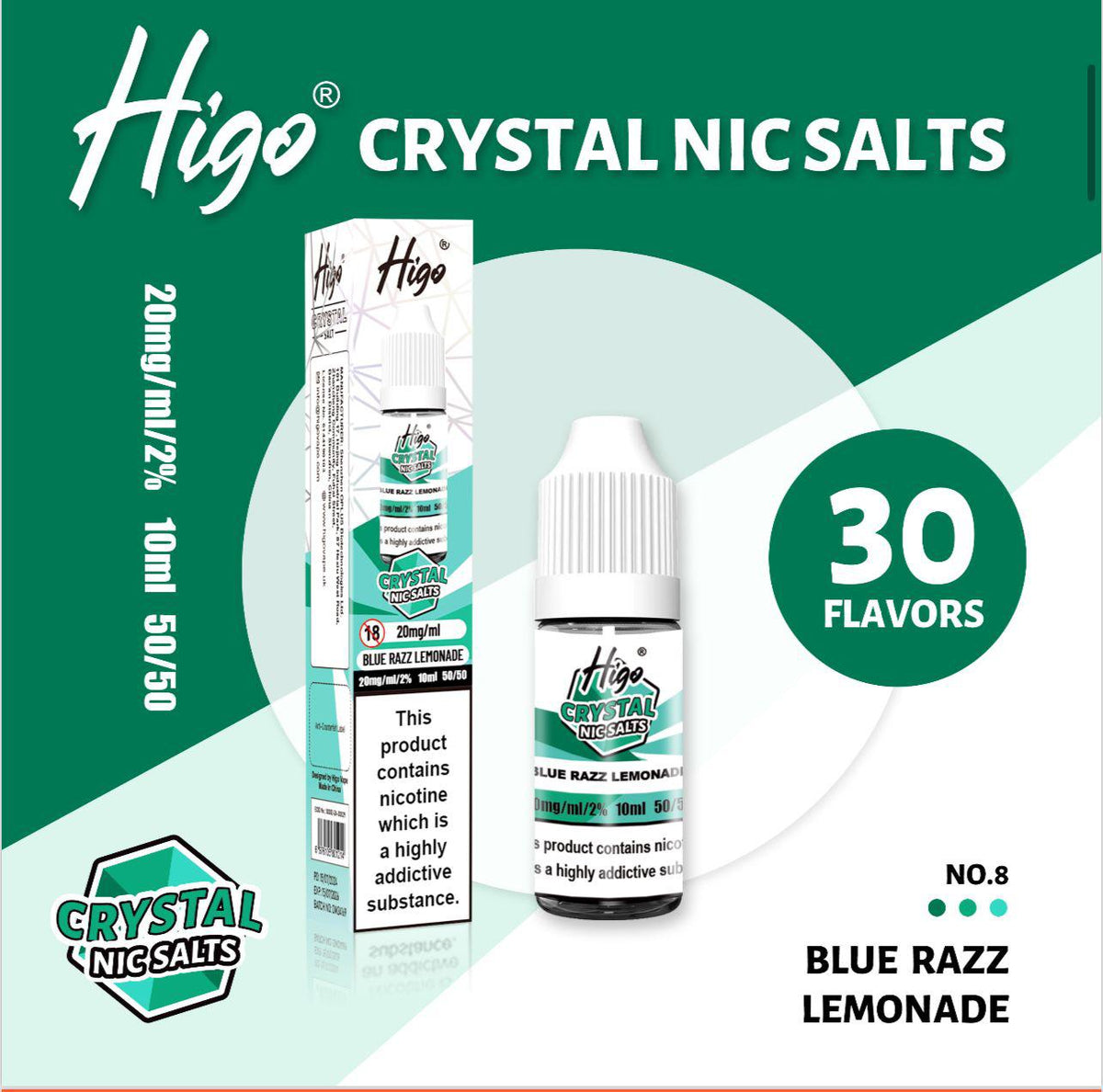 Higo e liquid uk Crystal Nic Salts